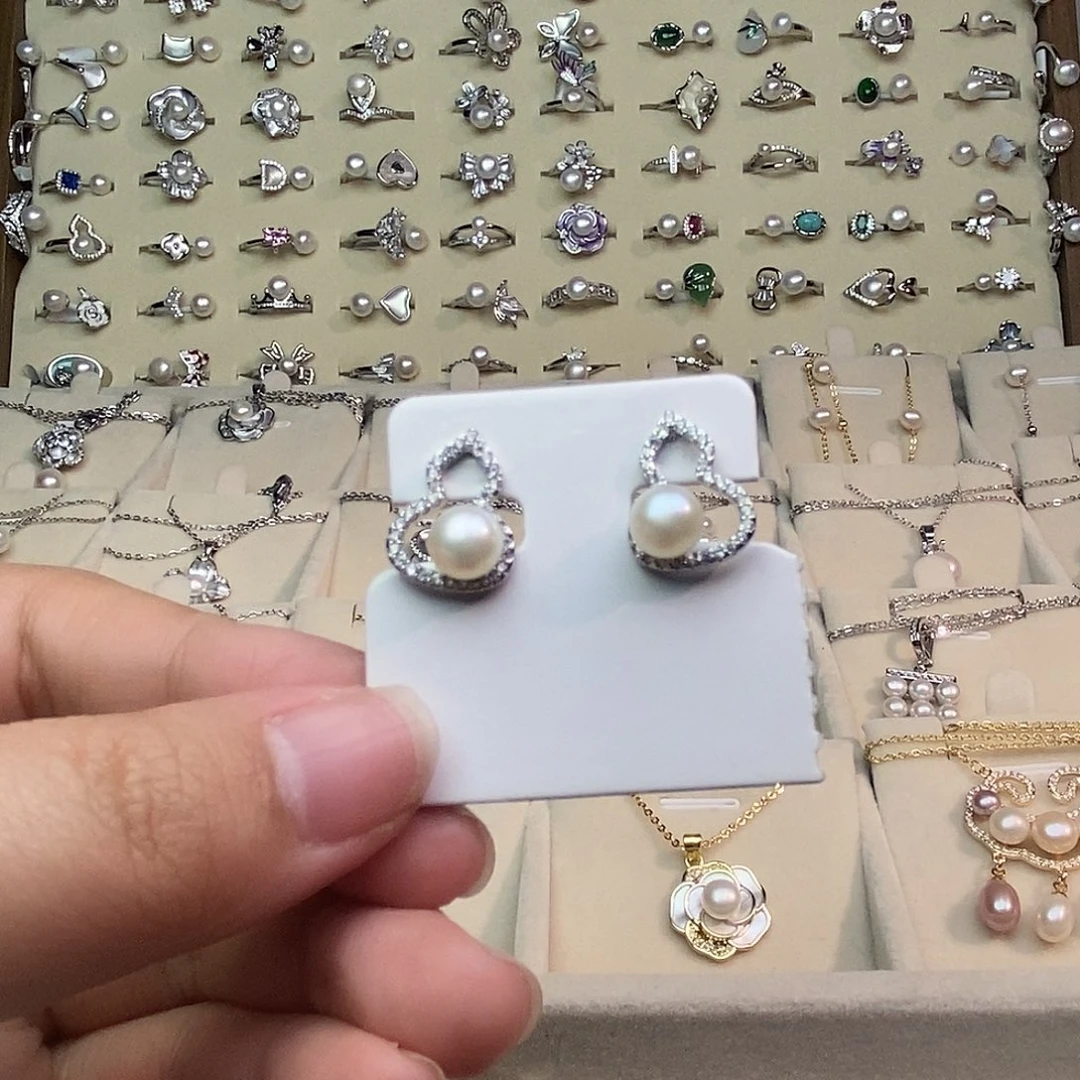 耳饰淡水珍珠银S925镶嵌