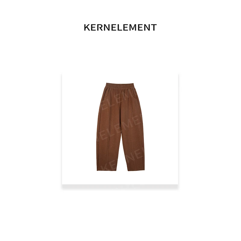 DA.KE 【南瓜裤】全松紧小弯刀裤型显瘦南瓜色加绒针织裤DK156