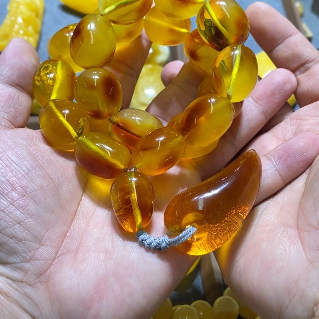 裸石蜜蜡未镶嵌手持