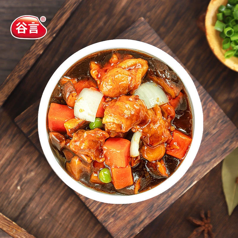 谷言香菇滑鸡预制菜加热即食外卖快餐盖浇饭小碗半成品菜商用批发
