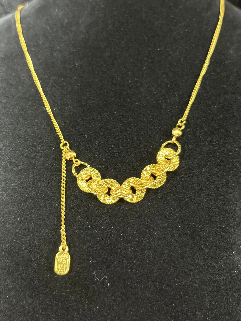 铜合金项链 镀k金 五帝币钱币项链(diy钱币)-一套编好发 时尚百搭