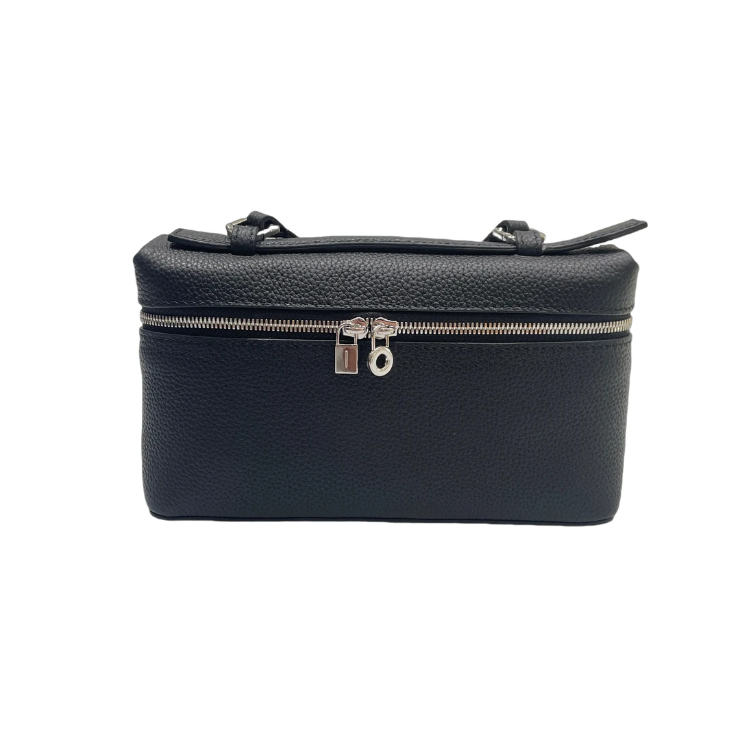 头层牛皮横版盒子包手提单肩斜跨包LP19二代