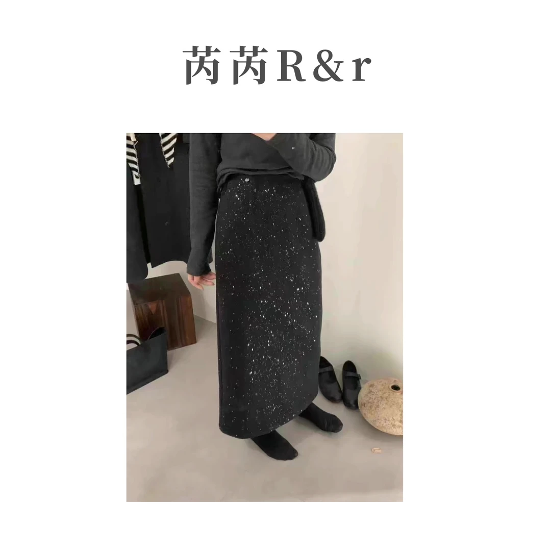 芮芮Rr - “璀璨银河” 雅丹冬季新款闪闪半身裙