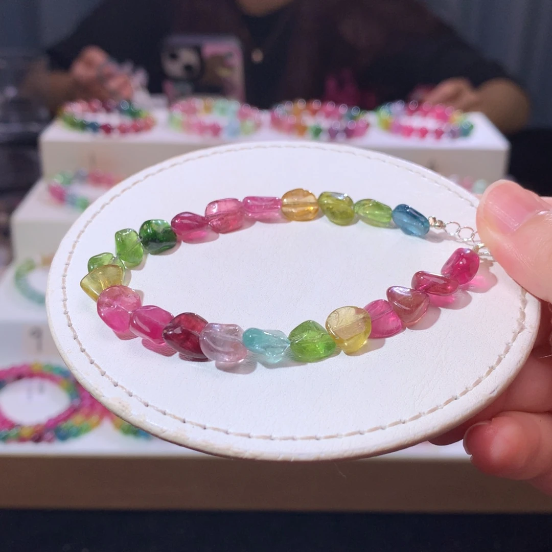 手链合金碧玺不退换