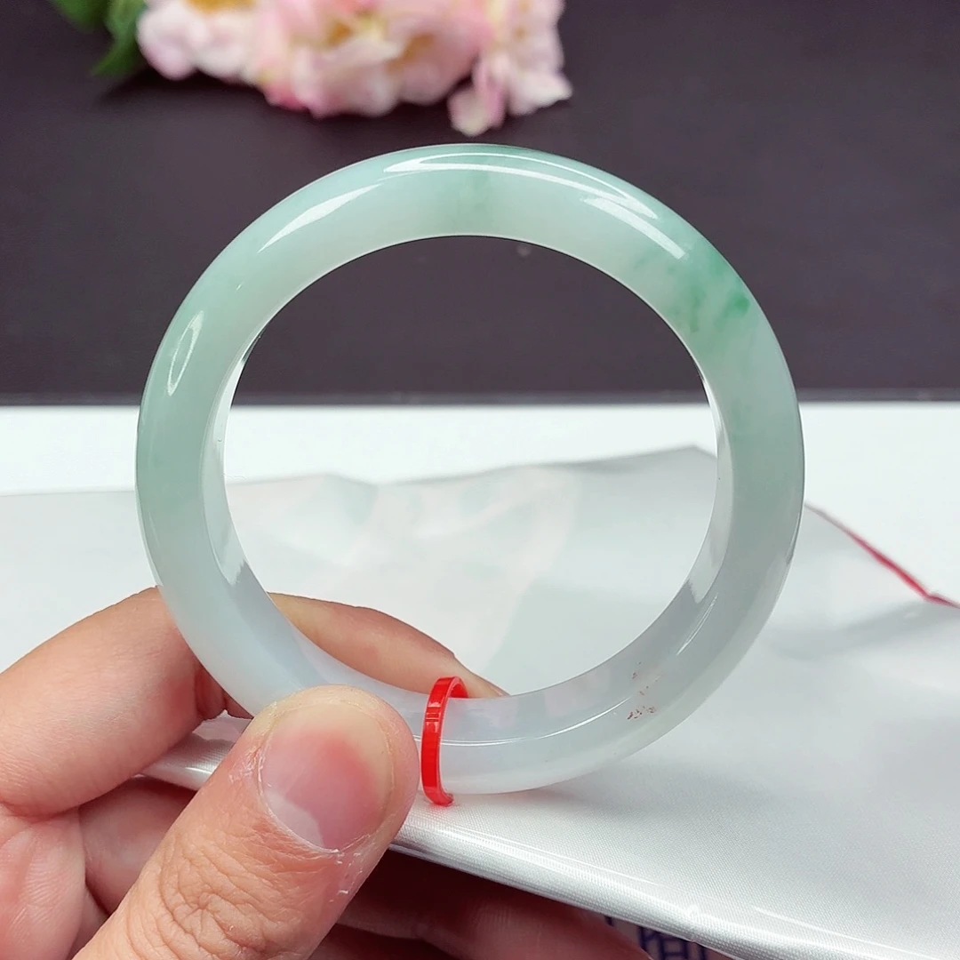 翡翠未镶嵌手镯55圈口