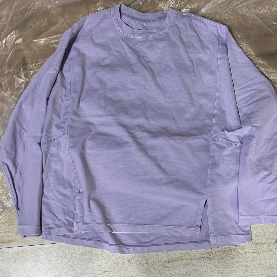 休闲圆领体恤设计感蝙蝠袖长袖