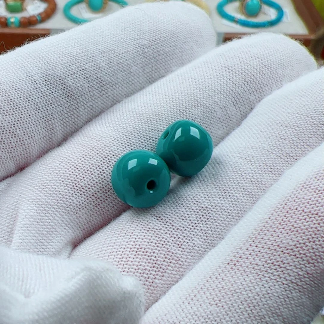 绿松石挂件未镶嵌江*。1对