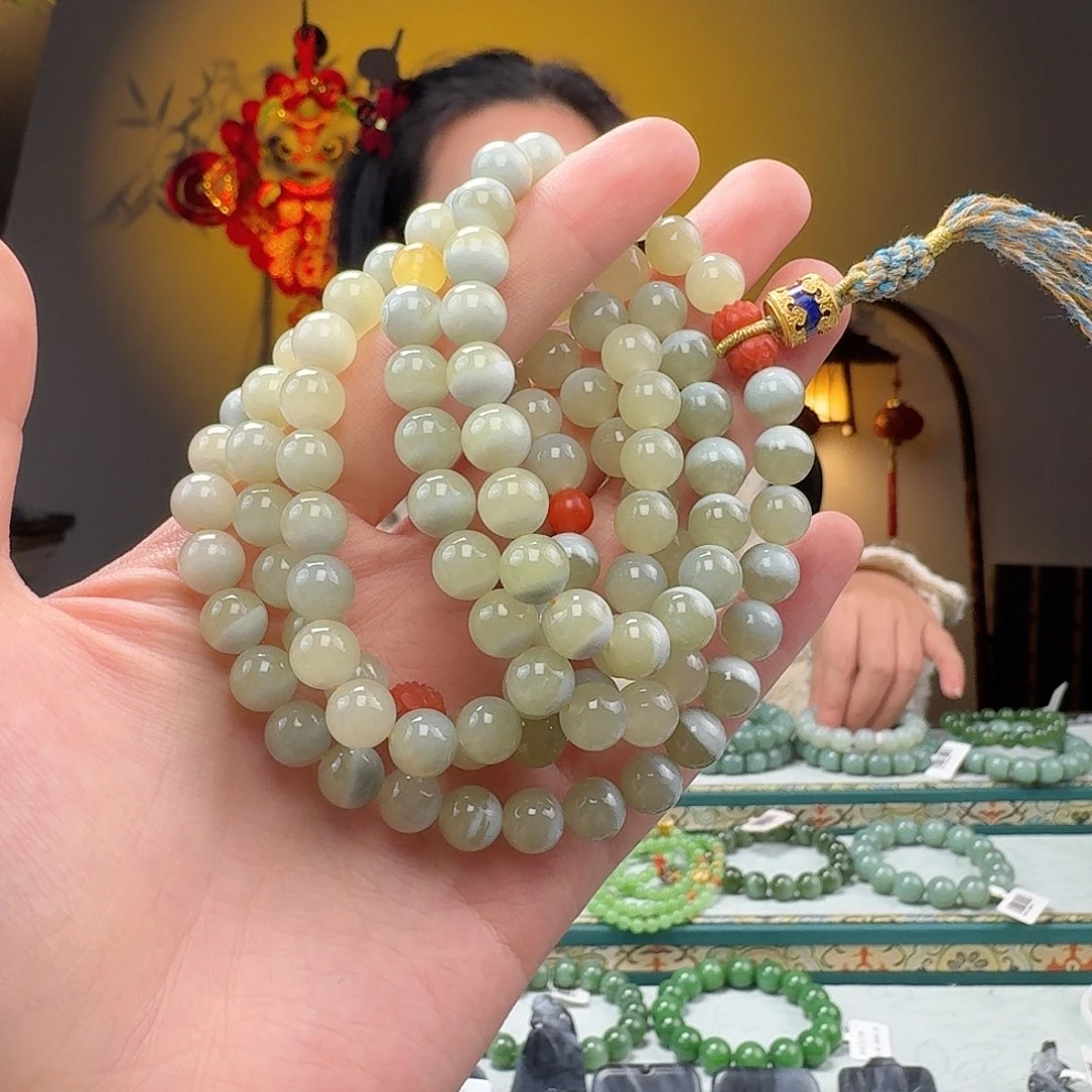 和田玉手串未镶嵌