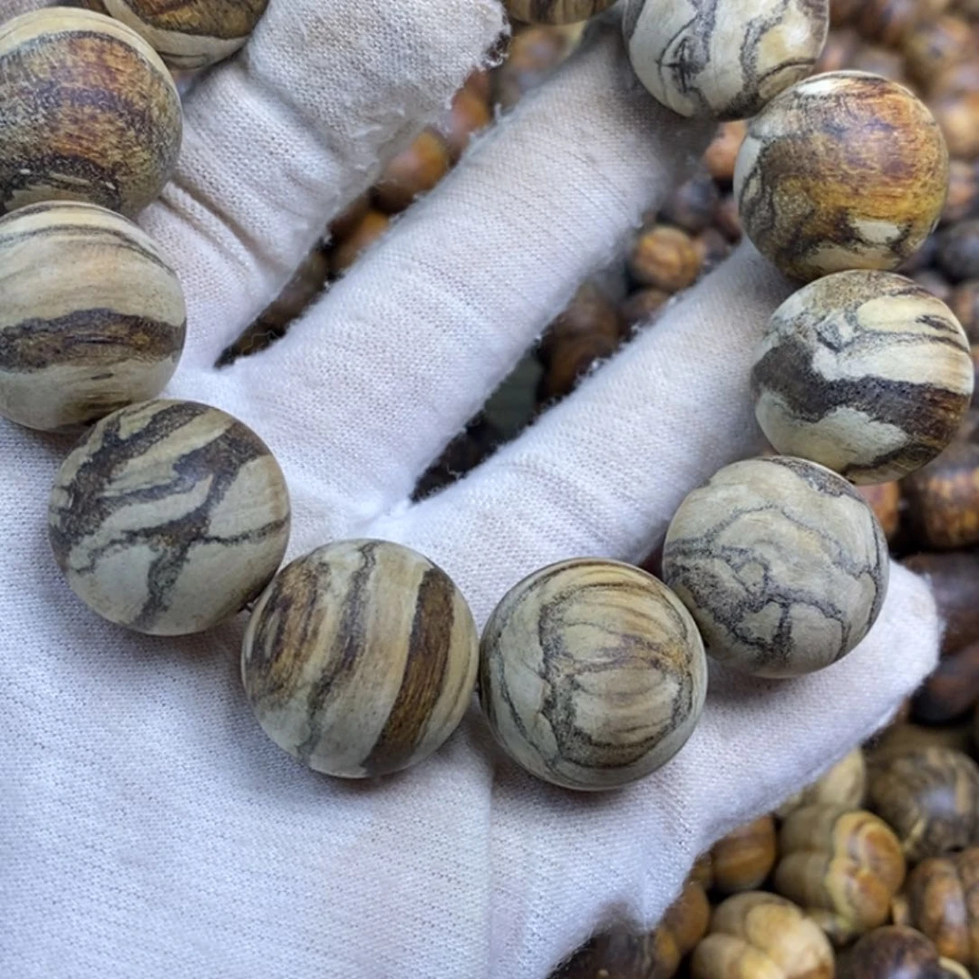 贡木手串/手链2.0虎皮绿油