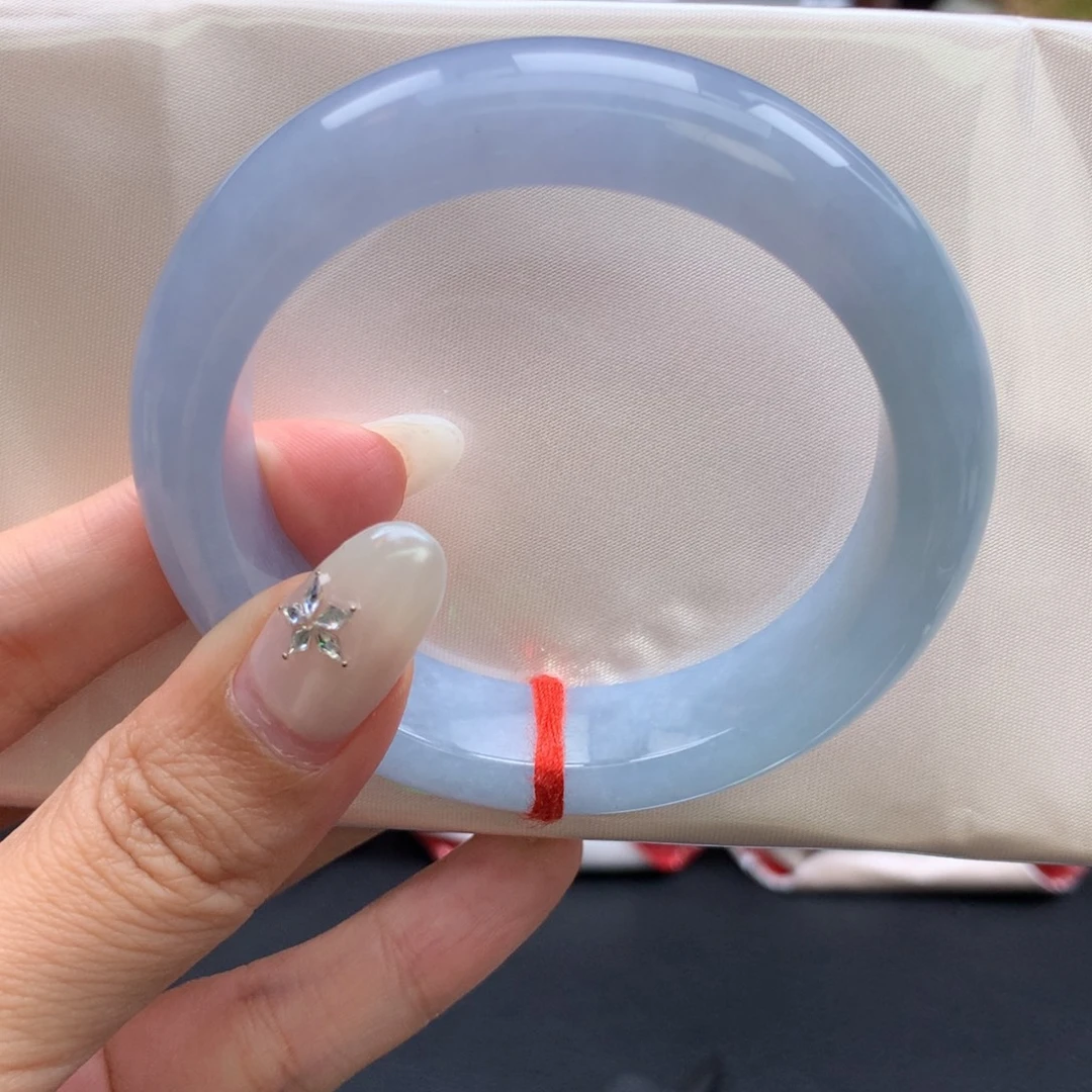 未镶嵌手镯翡翠蓝紫正圈25号