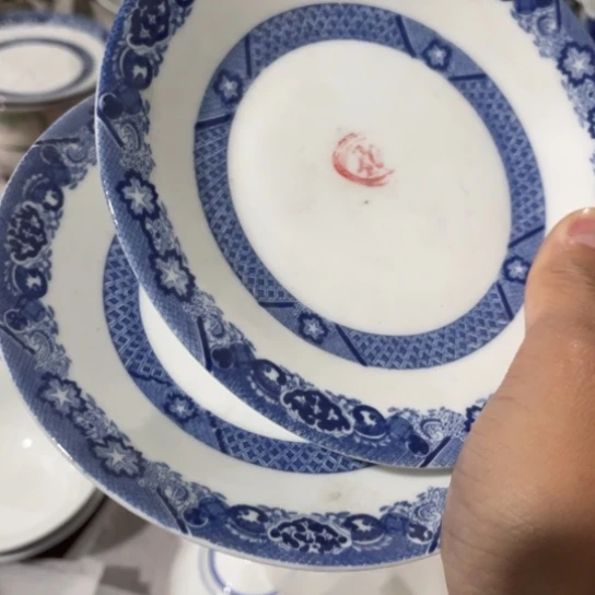 瓷片陶瓷6英寸2个古典园林