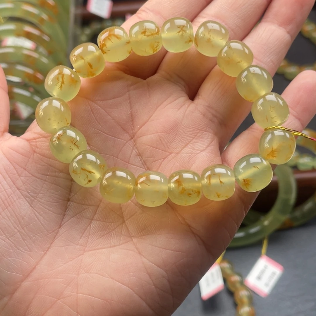 未镶嵌蛇纹石玉手链