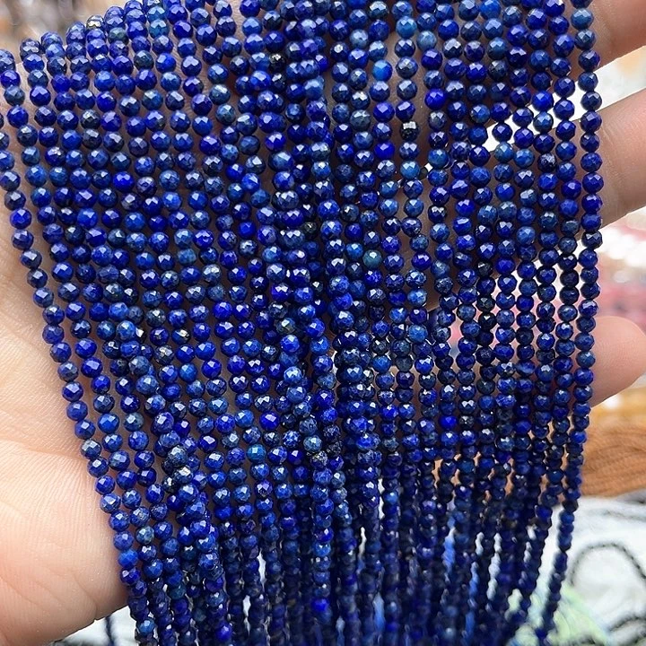 未镶嵌玛瑙/玉髓珠宝半成品一条2.8mm左右青金刻面