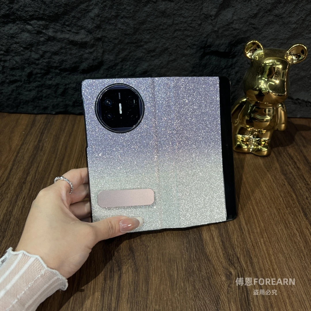 适用于华为MateX5手机壳x5折叠屏matex6轻奢闪粉女x3支架翻盖高档