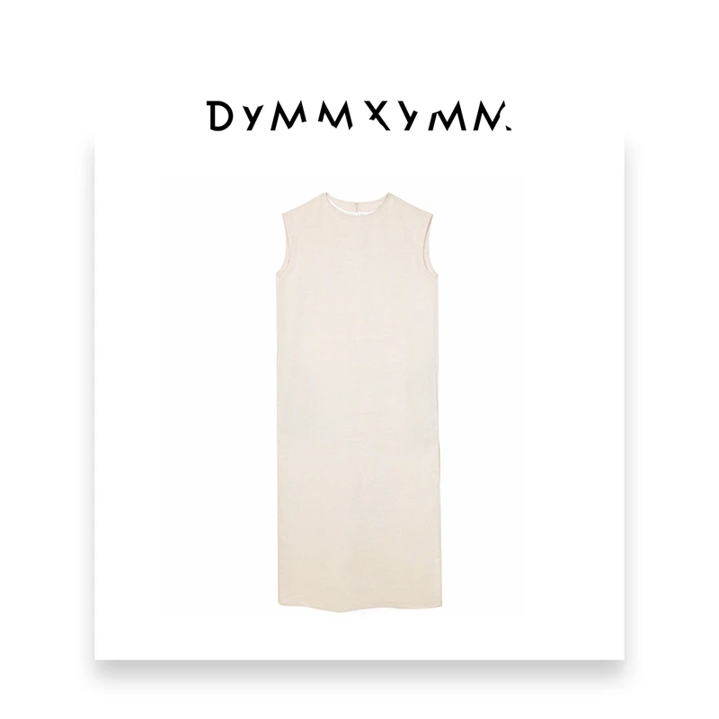 【DYMMXYMM】-春夏新款时尚气质无袖高级感亚麻真两件连衣裙-P2063