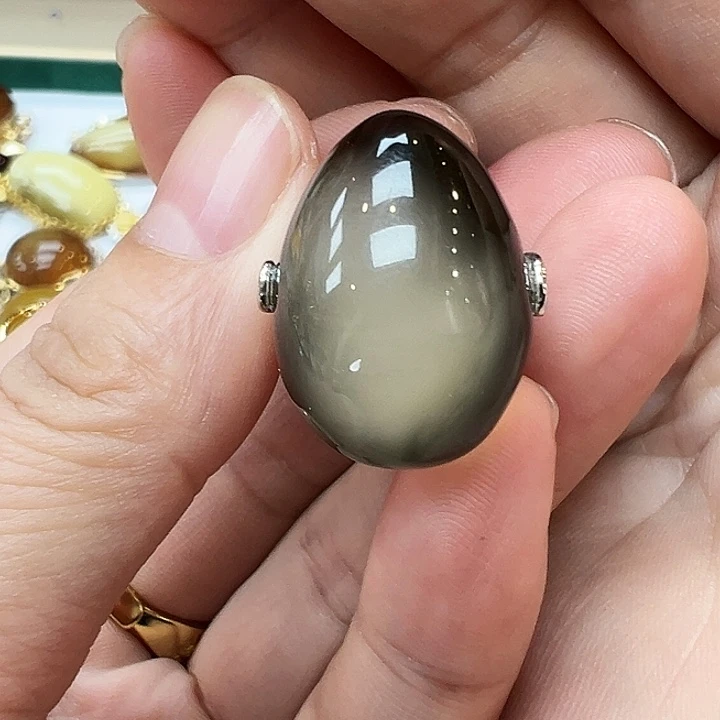 琥珀银S925镶嵌珠宝奇石