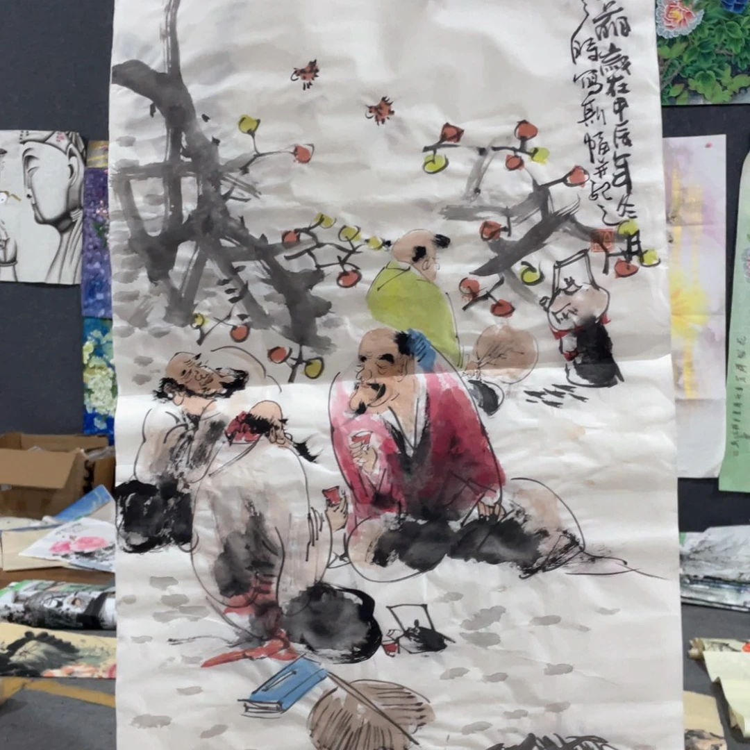 国画国画作品画心一张