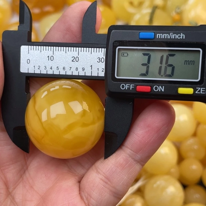 裸石蜜蜡未镶嵌蜜蜡圆珠