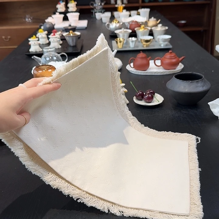 2件套茶席 碎花+流苏