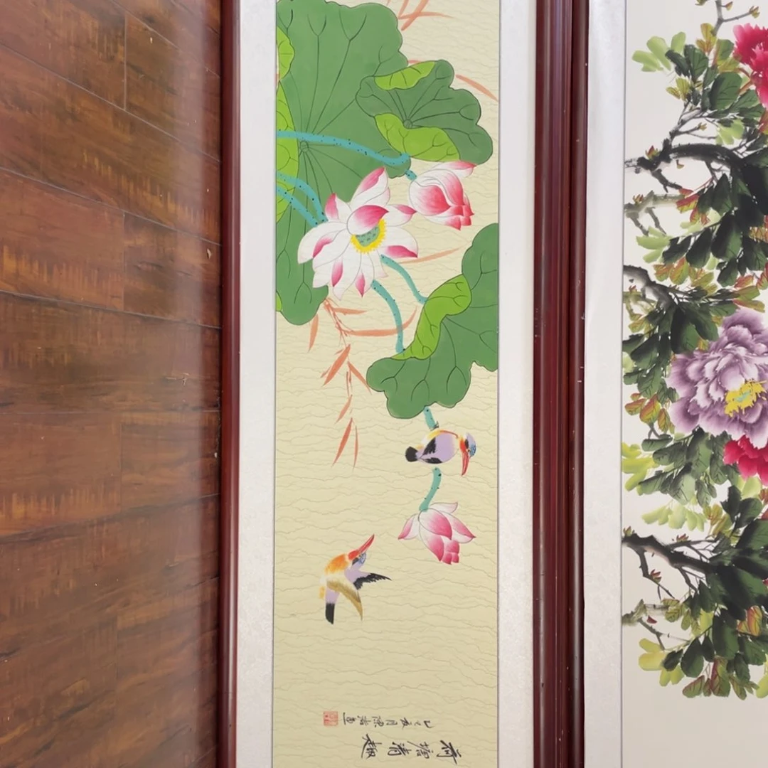 国画带框尺寸48*163厘米