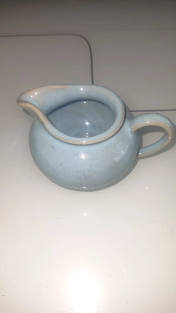 天青釉公道杯 汝瓷 茶壶 蝉翼冰裂纹