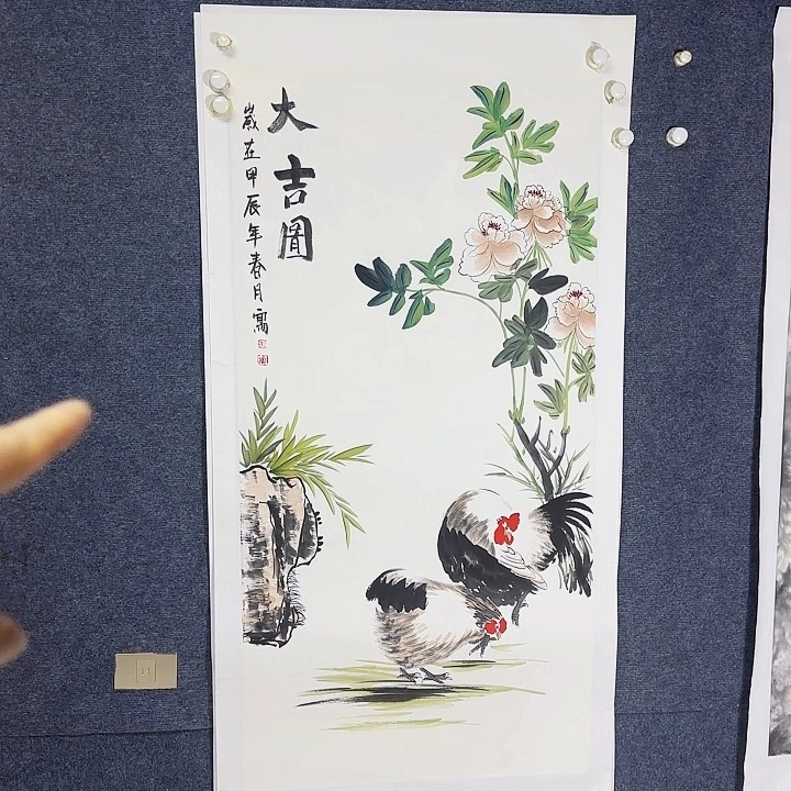 国画国画花鸟画作品