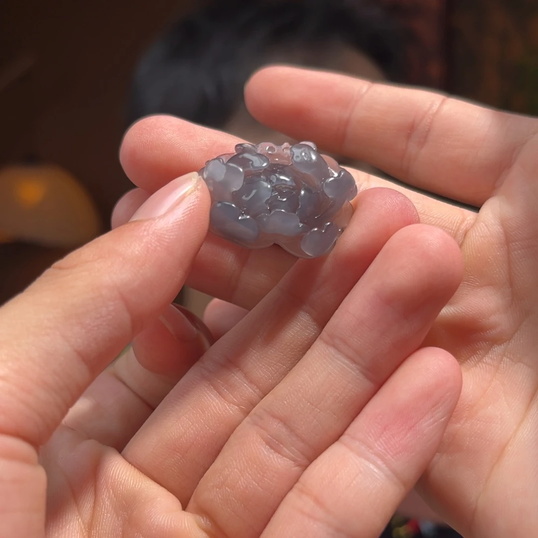 吊坠(不含链)未镶嵌和田玉烟紫莲花180