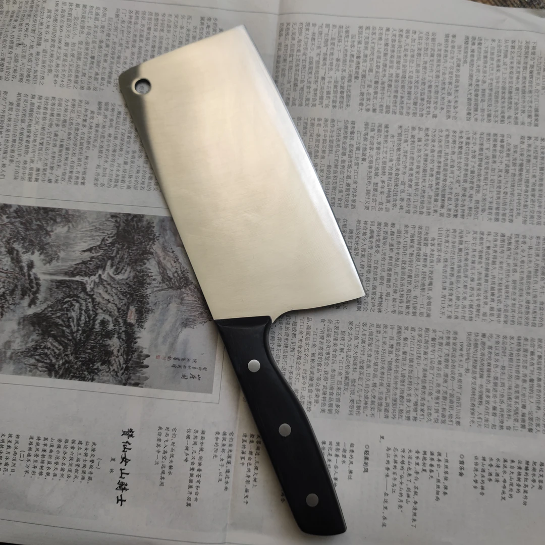 黑檀钨合金钢斩切刀可砍牛大骨羊大骨锋利无比