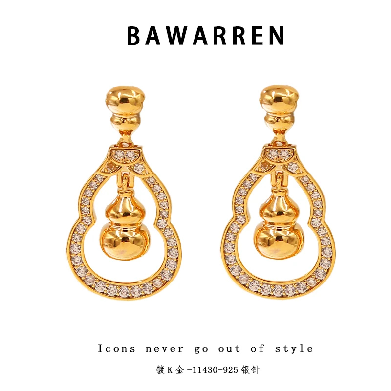 Bawarren 镀K金 美❤ 11430-【金色福禄】葫芦精致欧美