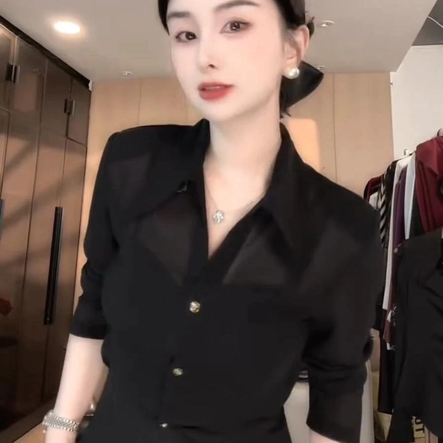 防晒衬衫2025夏季新款法式设计感外穿网纱上衣薄款显瘦空调开衫潮