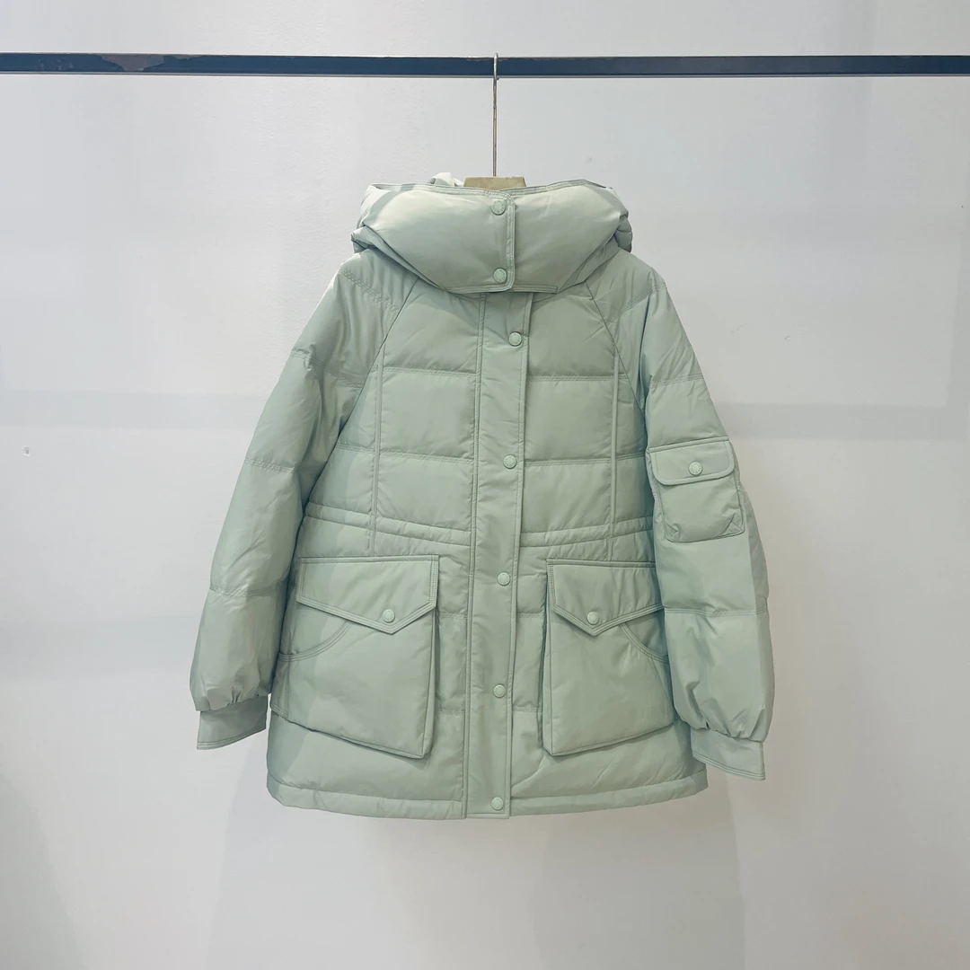 【薄荷蔓波】休闲百搭宽松显瘦中长款加厚保暖羽绒服外套LYS-268925