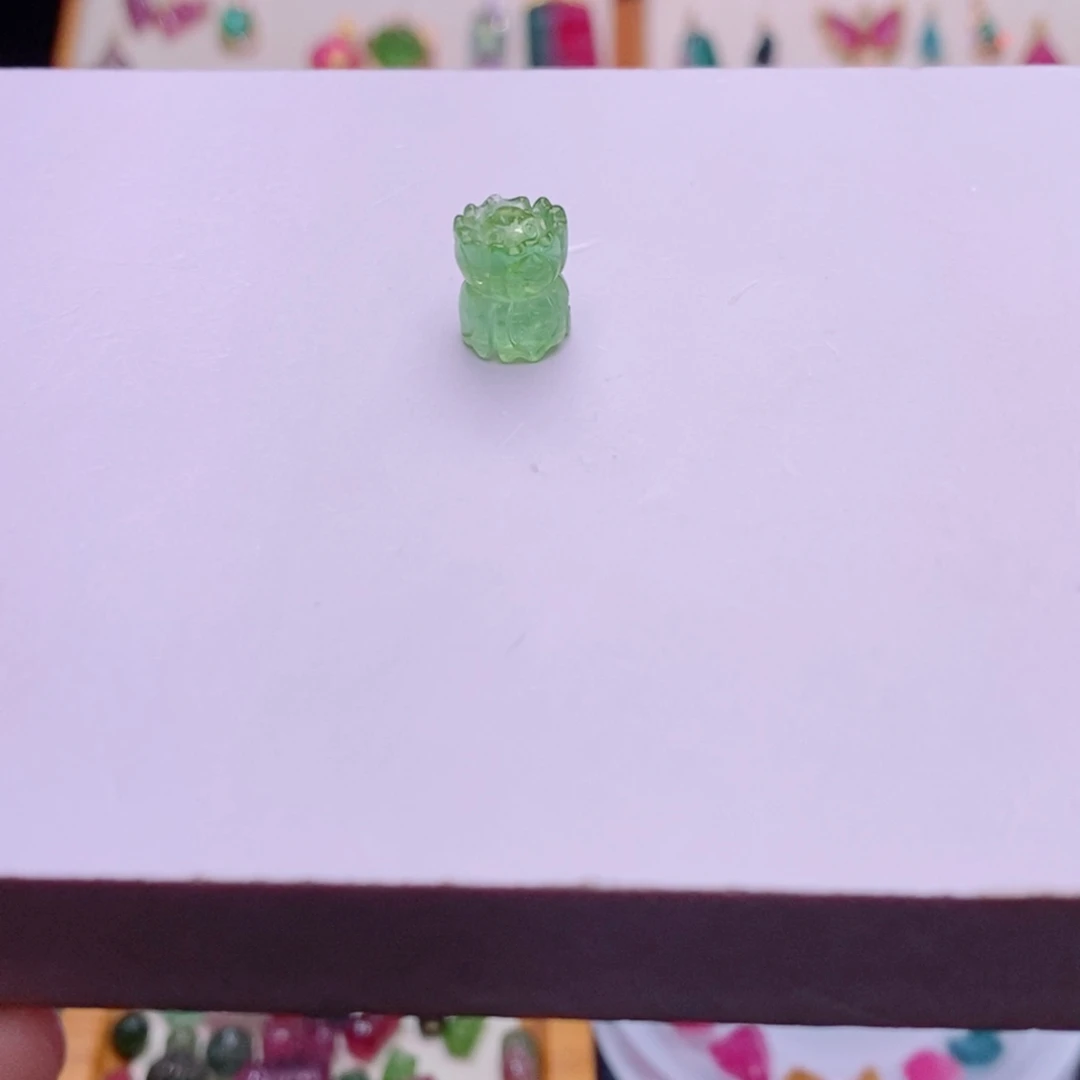 未镶嵌单颗并蒂莲花珠m碧玺