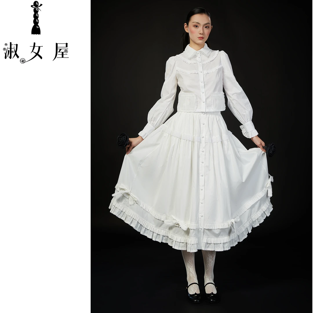 淑女屋官方旗舰店天鹅湖的故事天鹅湖优雅套装纯棉优雅经典