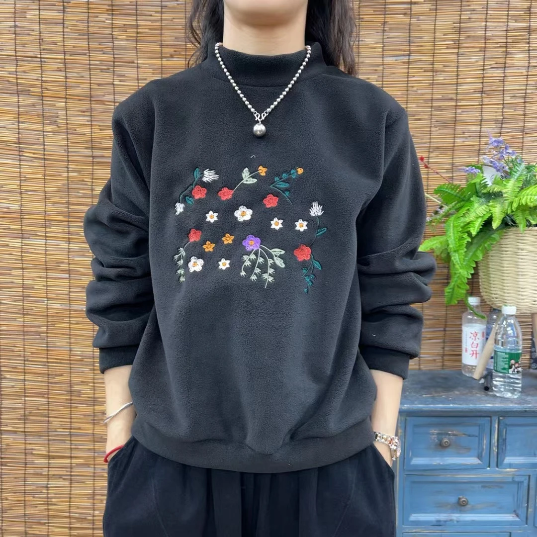77374新款秋冬加厚休闲百搭减龄显瘦长袖卫衣T恤