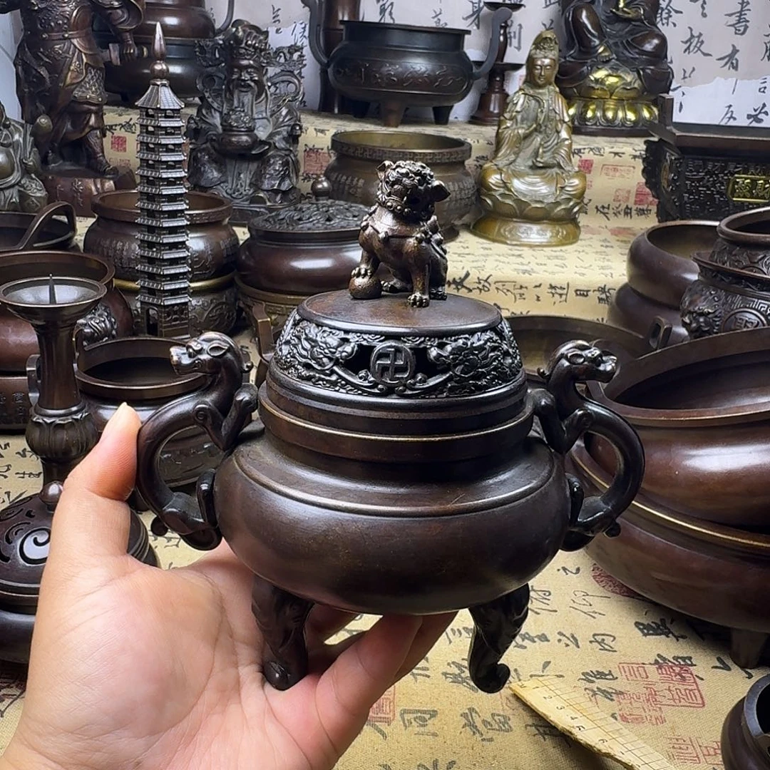 帝王炉熏香炉纯铜工艺品