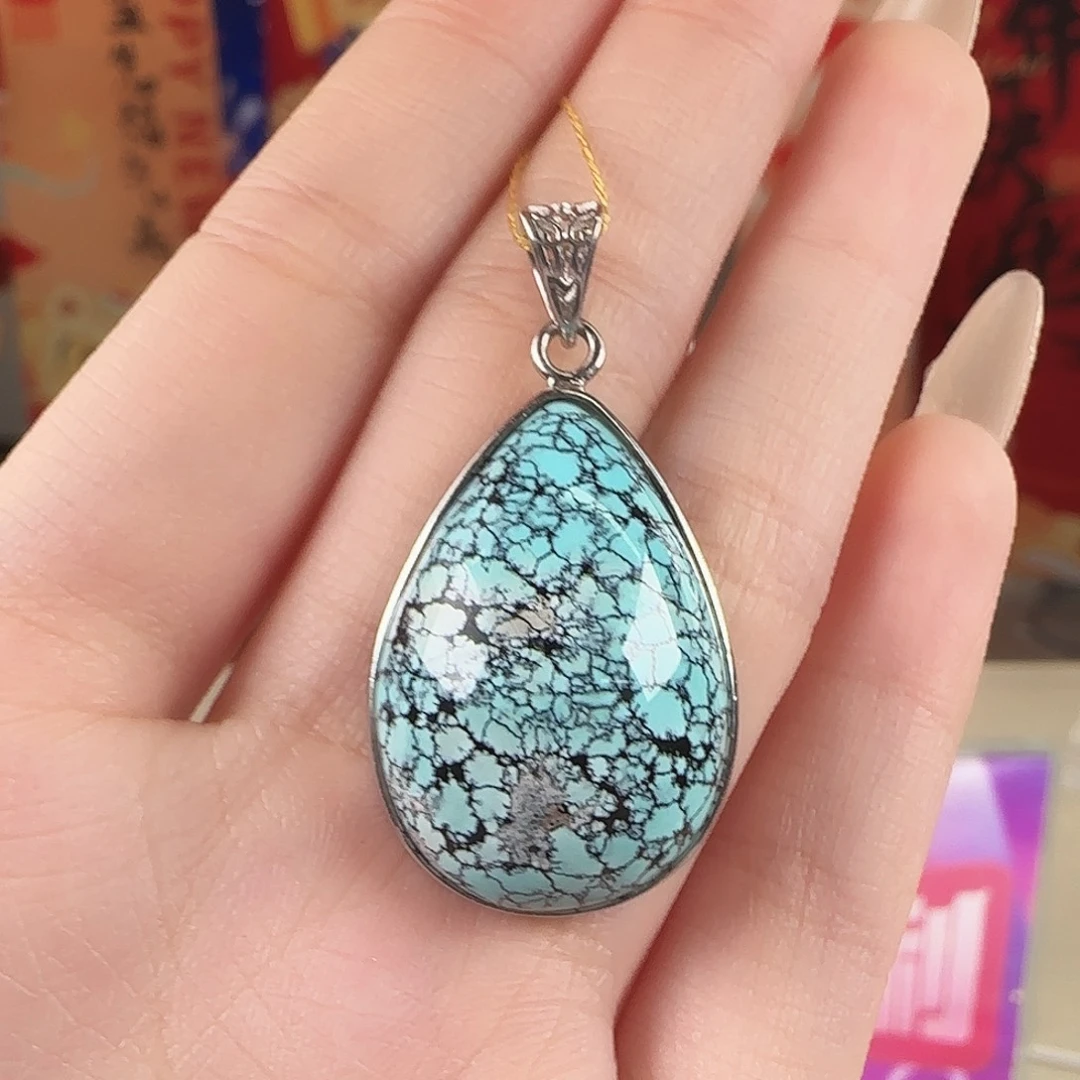 绿松石银S925镶嵌珠宝奇石