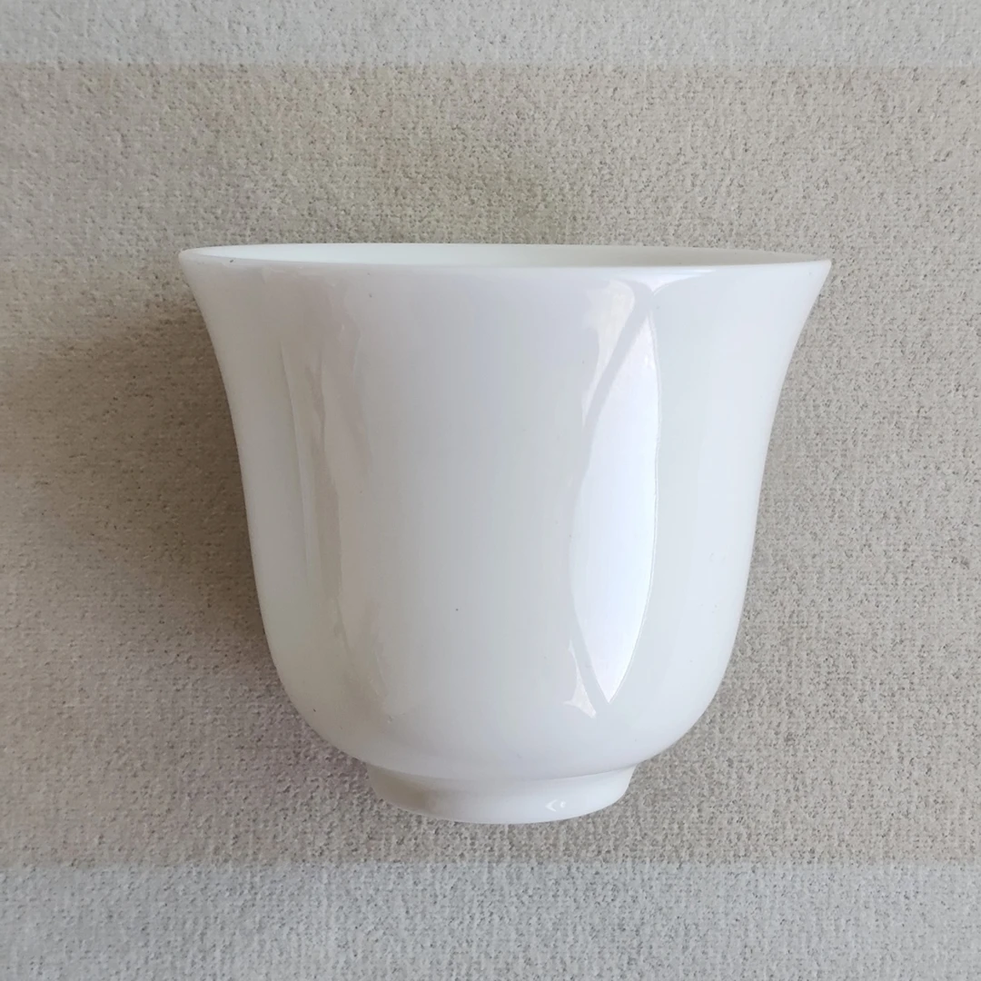陶瓷茶杯羊脂玉瓷纯白宽口大号单杯茶碗功夫茶具个人单杯主人杯