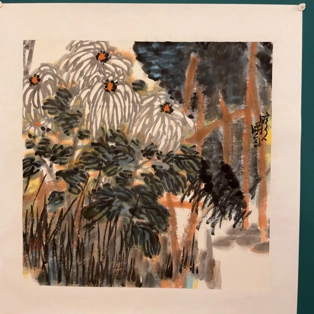 国画单老师作品画作画作
