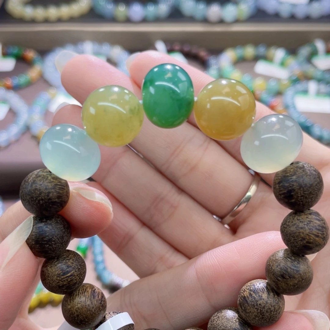 未镶嵌手链翡翠玻璃珠