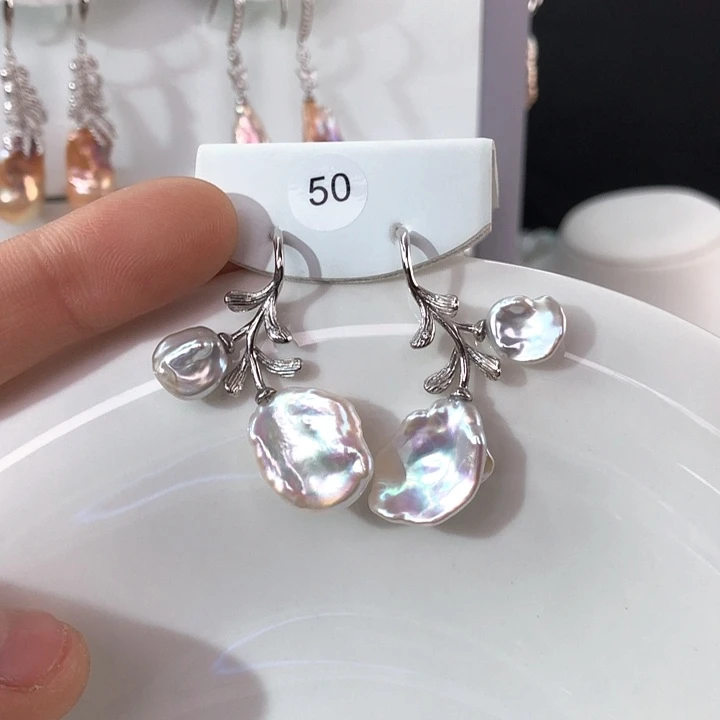 淡水珍珠项链银S925镶嵌菜*熊