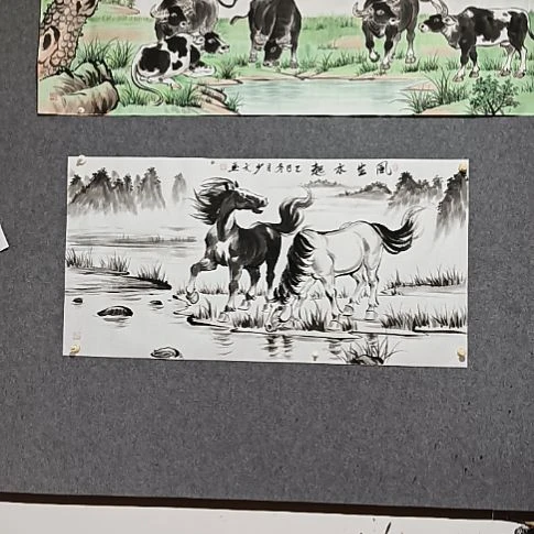 浪***朵风生水起国画纯手绘作品