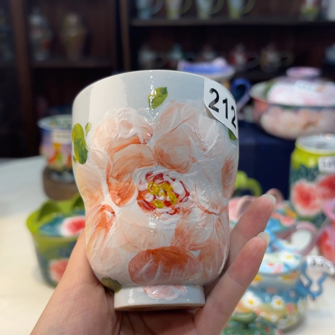 瓷片景德镇手绘高温釉下彩陶瓷茶具