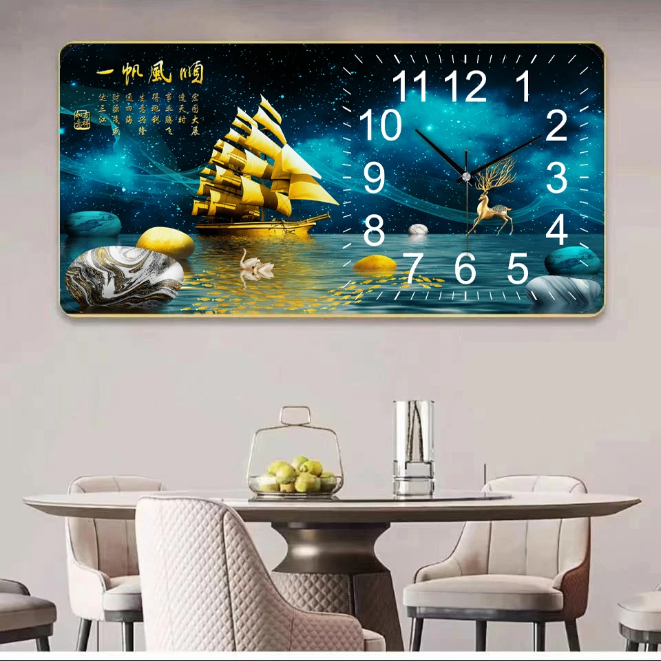 TZ06客厅挂钟家用餐厅静音电池精准石英钟办公室钟表