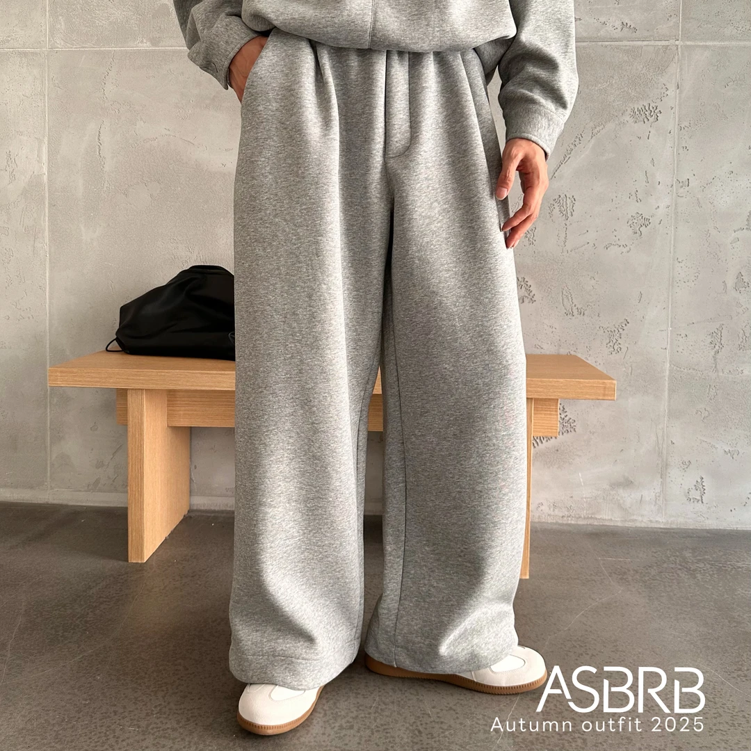 【ASHENG BRB】25A/W褶皱设计感休闲裤运动卫裤百搭阔腿长裤子