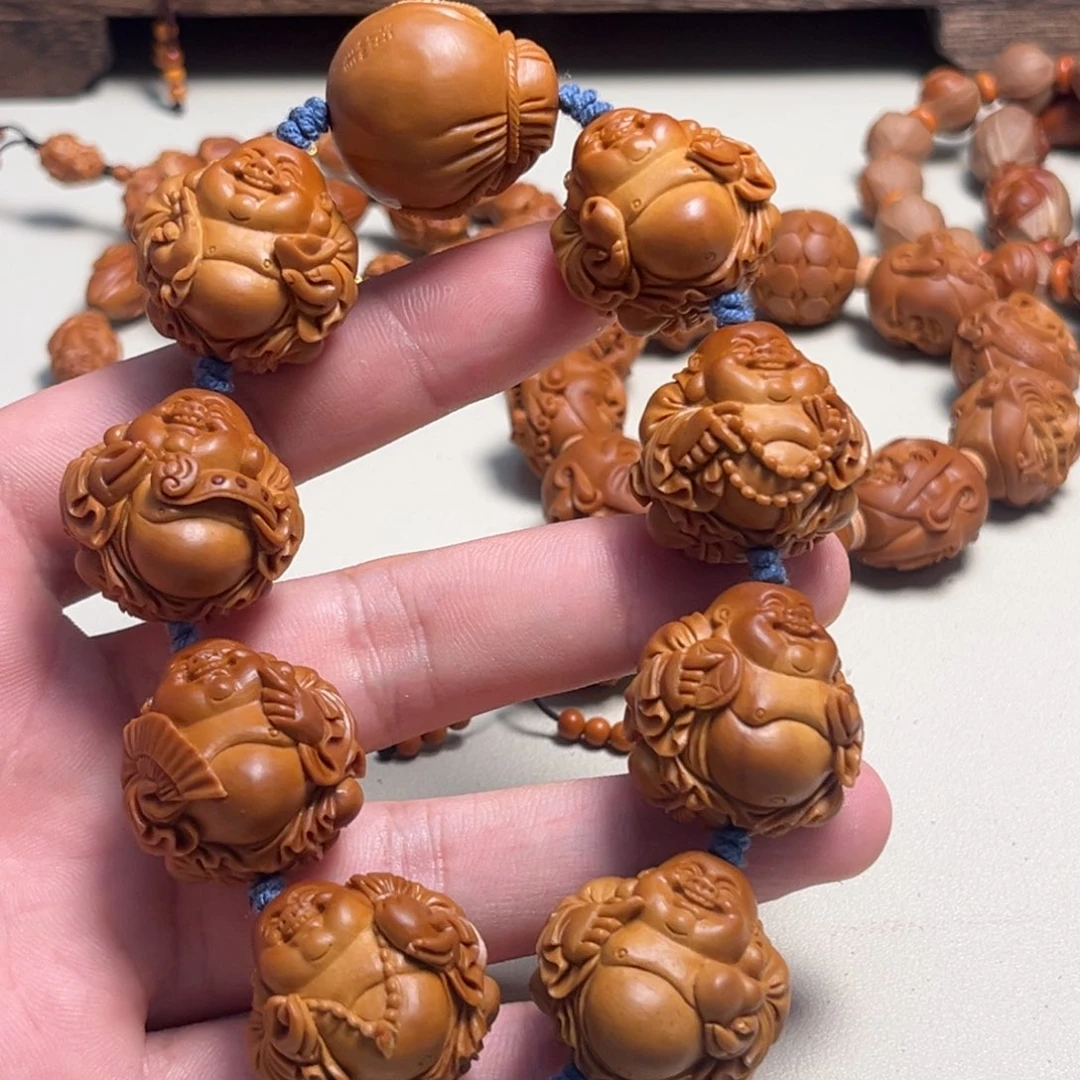 橄榄核吊坠老*整身弥勒