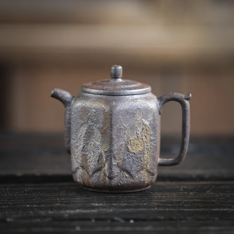 【小田甄陶】菩提.颂壶老紫泥还原烧130ml（拙雅S0251）