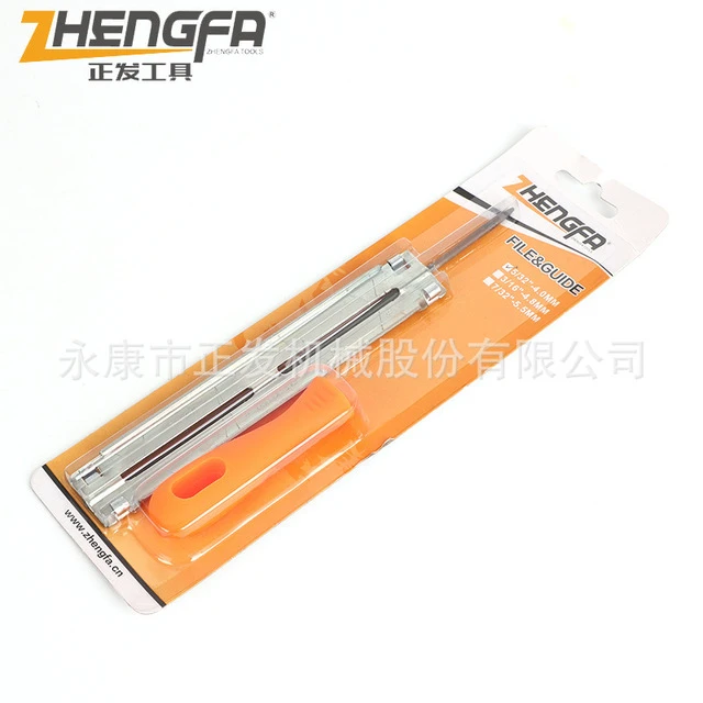 正发电链锯油锯磨链条锉刀手工小型伐锯圆形锉刀打磨工具手柄套装