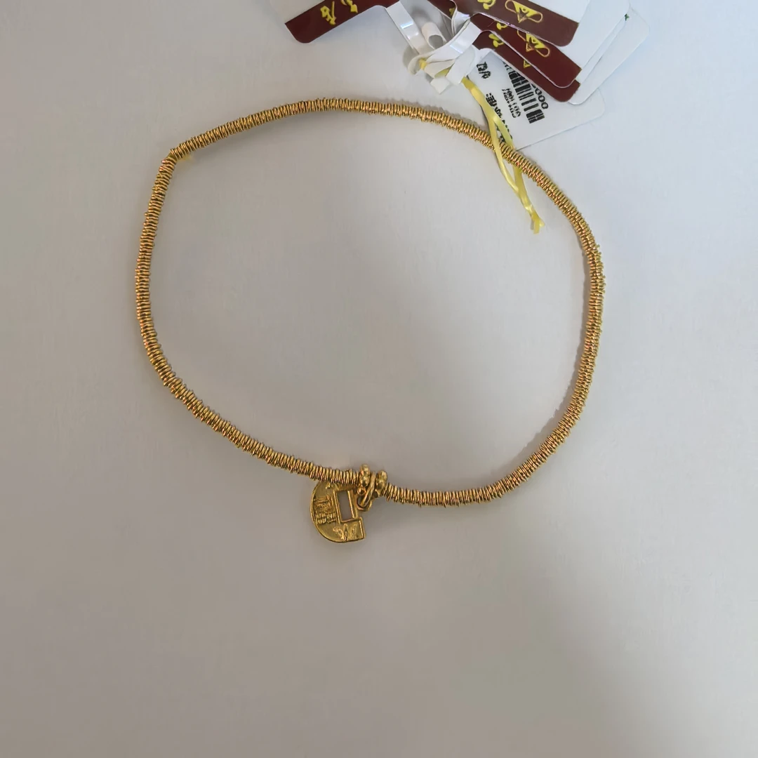 足金盘缠小锁手链