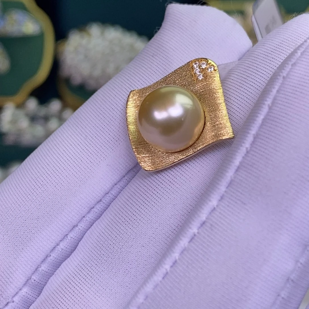 海水珍珠银S925镶嵌颈饰