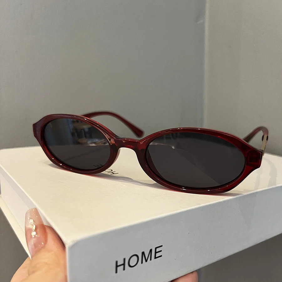 LAOPING韩系黑色墨镜女款2025新款高级感潮流ins小框圆形太阳眼镜